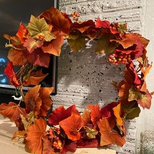 Celebrating Home Fall bronze faux leaves garland
